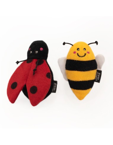ZippyClaws 2-Pack Ladybug and Bee