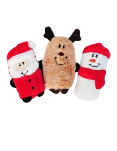 Holiday Squeakie Buddies - Santa, Reindeer, Snowman