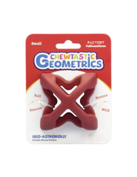 Chewtastic Geometrics Natural Rubber - rood