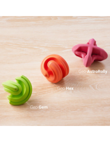 Chewtastic Geometrics Natural Rubber - rood