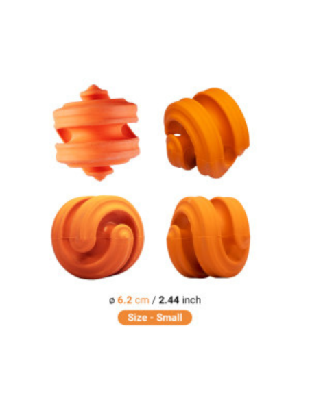 Chewtastic Geometrics Natural Rubber - oranje