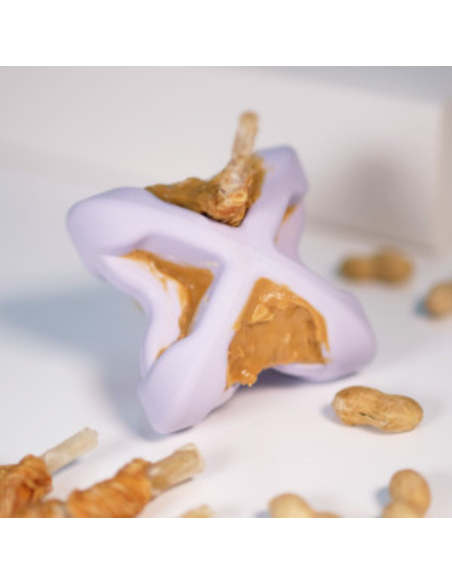 Chewtastic Geometrics Gentle Natural Rubber Soft - Purple