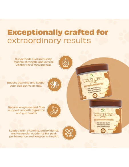 Pawfect supplements Toppers Nutterly Vital 250 gr.