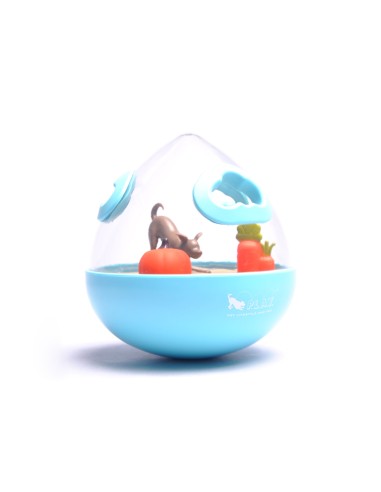PLAY Wobble Ball Enrichment Treat Toy - Red : Color - Blauw