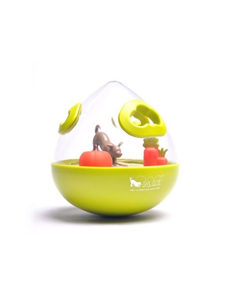 PLAY Wobble Ball Enrichment Treat Toy - Red : Color - Groen