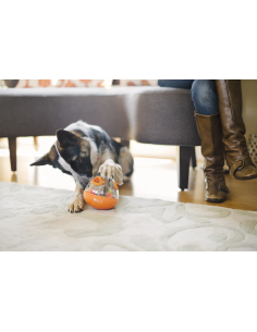 PLAY Wobble Ball Enrichment Treat Toy - Orange 2