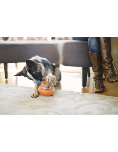 PLAY Wobble Ball Enrichment Treat Toy - Orange