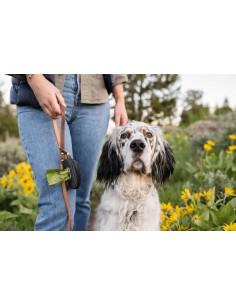 Poop Bag Dispenser - Houndstooth Blue/White 2