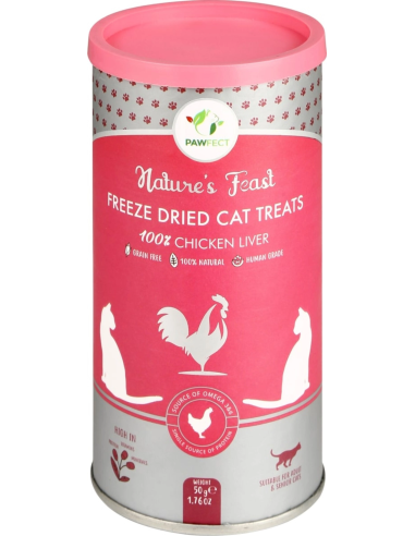 PawFect FREEZE DRIED CAT TREATS Chicken Liver 50 gr.
