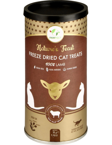 PawFect FREEZE DRIED CAT TREATS Lamb 50 gr.