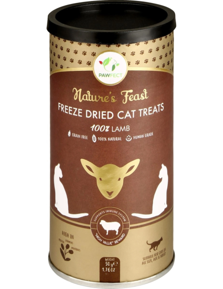 PawFect FREEZE DRIED CAT TREATS Lamb 50 gr.