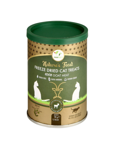 PawFect FREEZE DRIED CAT TREATS Goat Meat 50 gr.