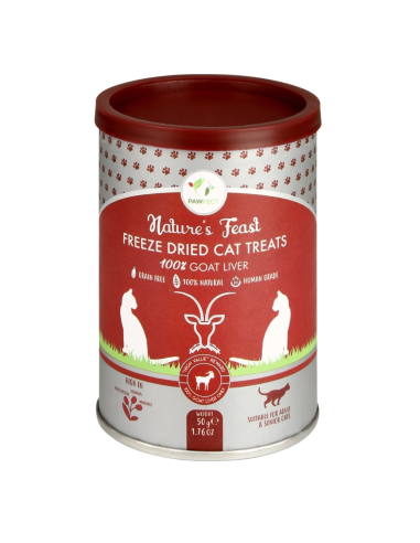 PawFect FREEZE DRIED CAT TREATS Goat Liver 50 gr.