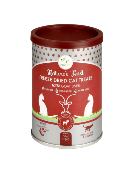PawFect FREEZE DRIED CAT TREATS Goat Liver 50 gr.
