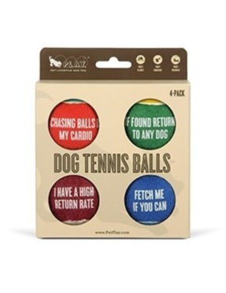 PLAY Dog Toy_Dog Tennis Ball (4pcs pack)_U