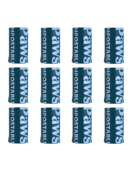 ecoZippy Compostable Poop Bags - 12 Rolls