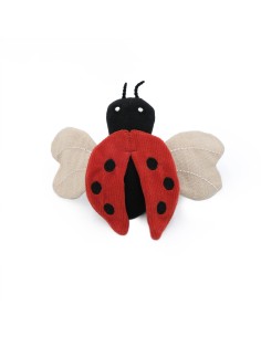 ecoZippy Corduroy Critter - Ladybug - Dog Toy