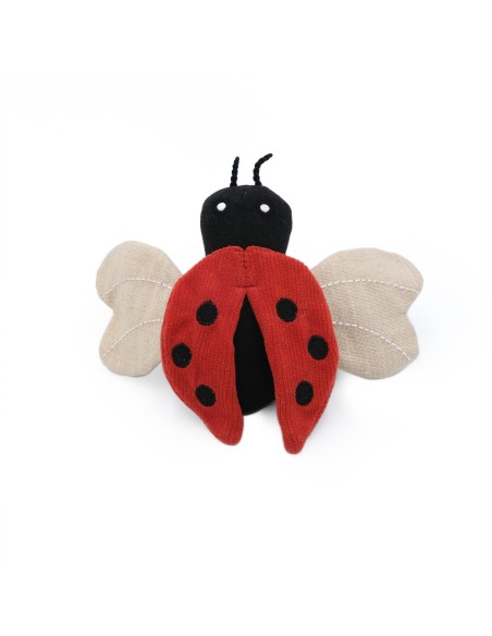 ecoZippy Corduroy Critter - Ladybug - Dog Toy