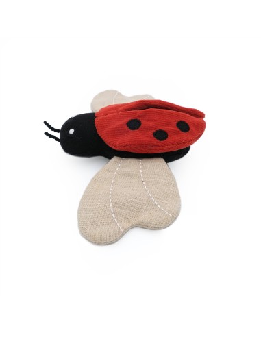 ecoZippy Corduroy Critter - Ladybug - Dog Toy