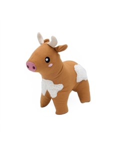 ecoZippy Cotton Cuddler - Cow - Dog Toy