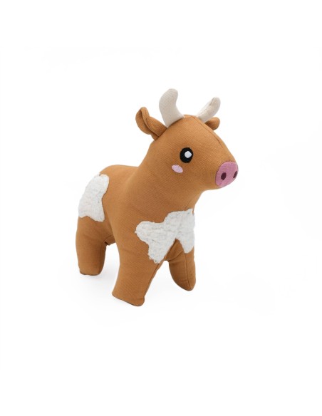 ecoZippy Cotton Cuddler - Cow - Dog Toy