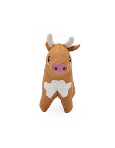 ecoZippy Cotton Cuddler - Cow - Dog Toy