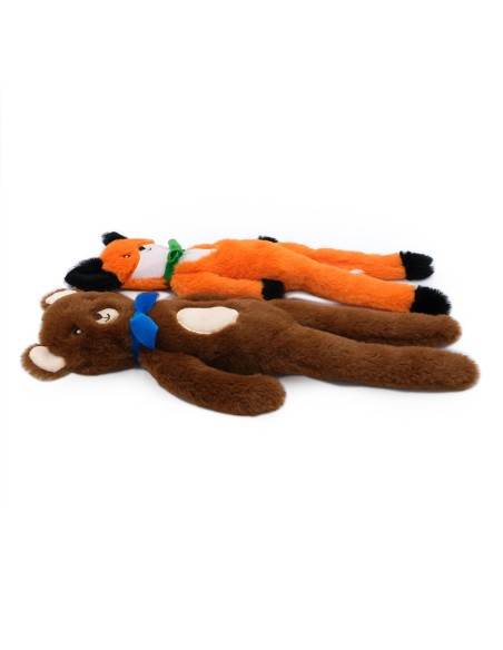 Fluffy Peltz - Bear and Fox - Dog Toy