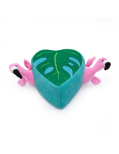 Zippy Burrow® - Flamingos in Monstera - Dog Toy