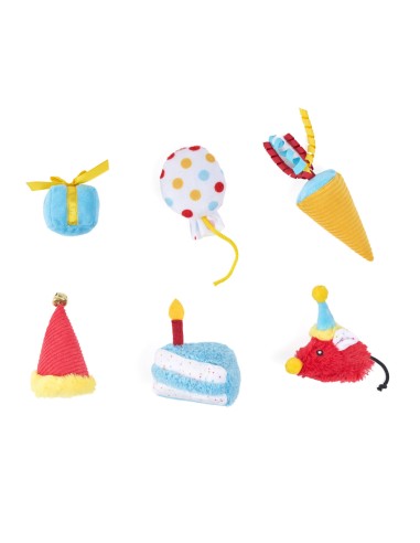 ZippyClaws 6-Pack - Birthday Party - Cat Toy
