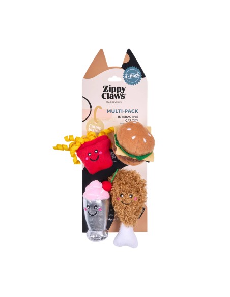 ZippyClaws® NomNomz® 4-Pack - Fast Food