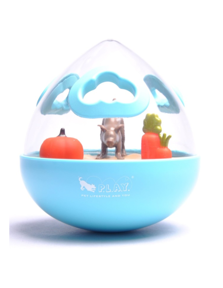 PLAY Wobble Ball Enrichment Treat Toy - Blue