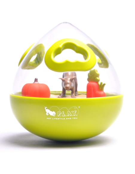 PLAY Wobble Ball Enrichment Treat Toy - Green