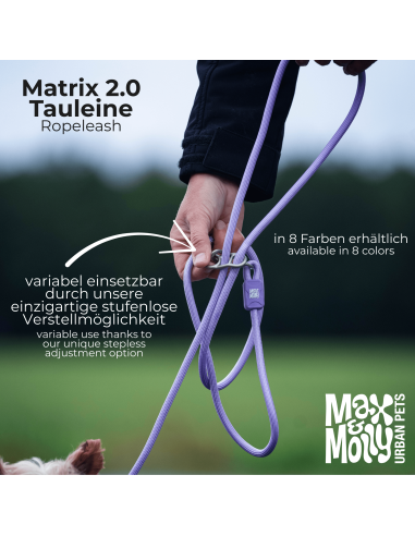Rope Leash 2m Ø 10mm - Matrix 2.0 Black/M-L