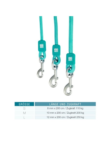 Rope Leash 2m Ø 12mm - Matrix 2.0 Turquoise/L-XL