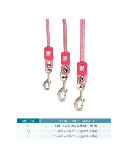 Rope Leash 2m Ø 10mm - Matrix 2.0 Rose/M-L