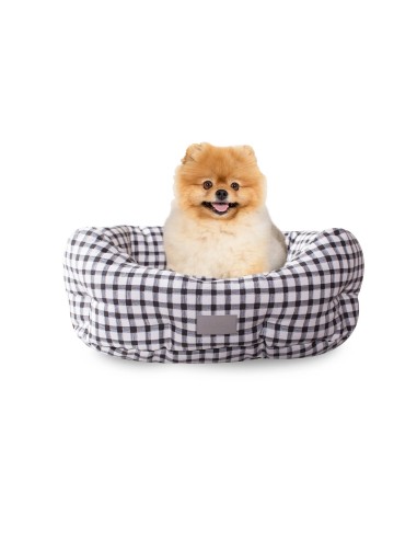 PAINTED GINGHAM MED ROUND CUDDLER