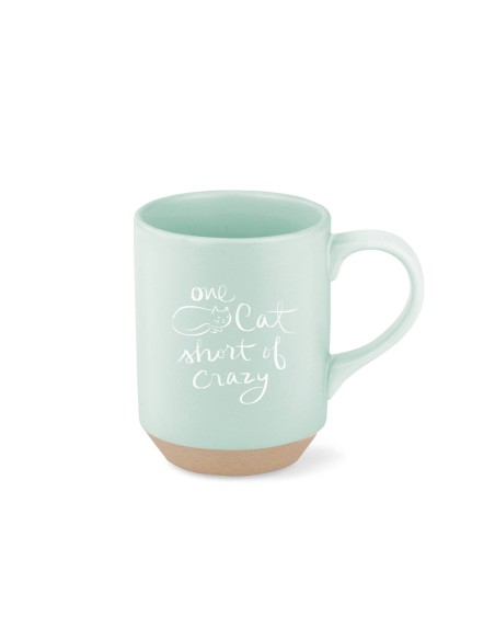 ONE CAT SHORT STONEWARE NY MUG