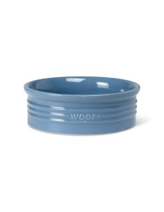 WOOF FRENCH BLUE SCULPTED PET BOWL