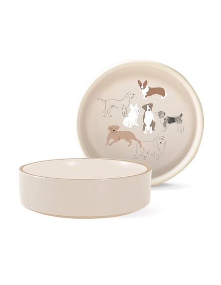 PENCIL DOGS MD MIN STNEWARE PETBOWL