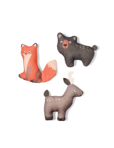 FOREST FRIENDS CNVS MINI TY SET OF3