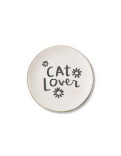 CAT LOVER ARTISAN SMALL ROUND TRAY