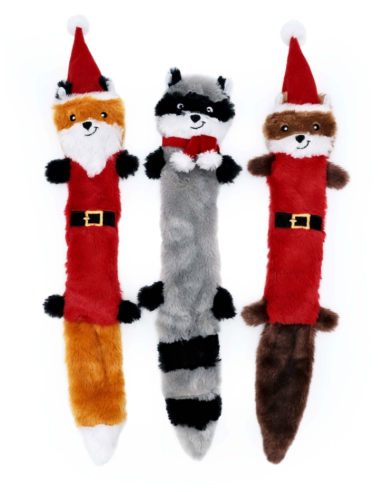 Holiday Skinny Peltz 3-Pack - Large (Santa Fox,...