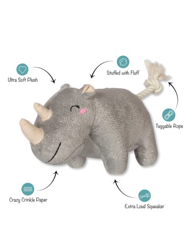 Rhino You Want Me Plush Dog Toy