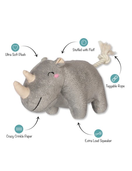 Rhino You Want Me Plush Dog Toy