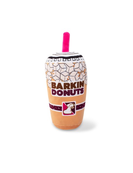 Barkin Donut Iced Coffee Plush Dog Toy