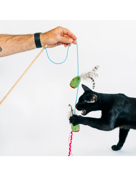 PLAY International Classic Feline Frenzy - Wand Toy - Olives