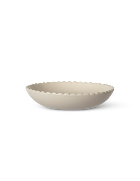 Scalloped Edge Ivory Cat Saucer