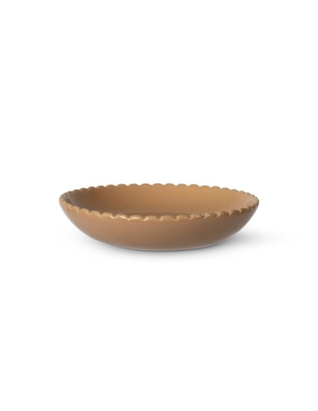 Scalloped Edge Light Coral Cat Saucer
