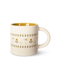 Block Print Dog Ivory Mug