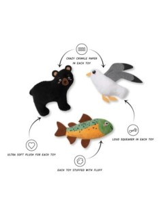 Wagsdale Lake Cruisers 3pc Mini Dog Toy Set 2